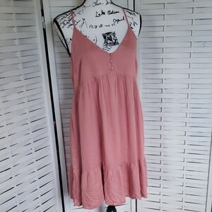 Heyson Old Pink Sleeveless Tiared Dress Size S New